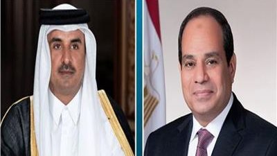 الرئيس السيسي يهنئ أمير قطر على نجاح حفل افتتاح بطولة كأس العالم